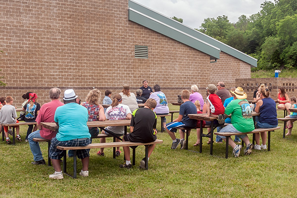 adults at a church event