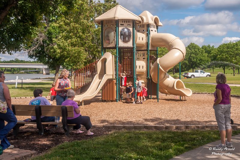 kids enjoying the park playground